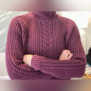 lululemon burgundy winter mock-neck sweater